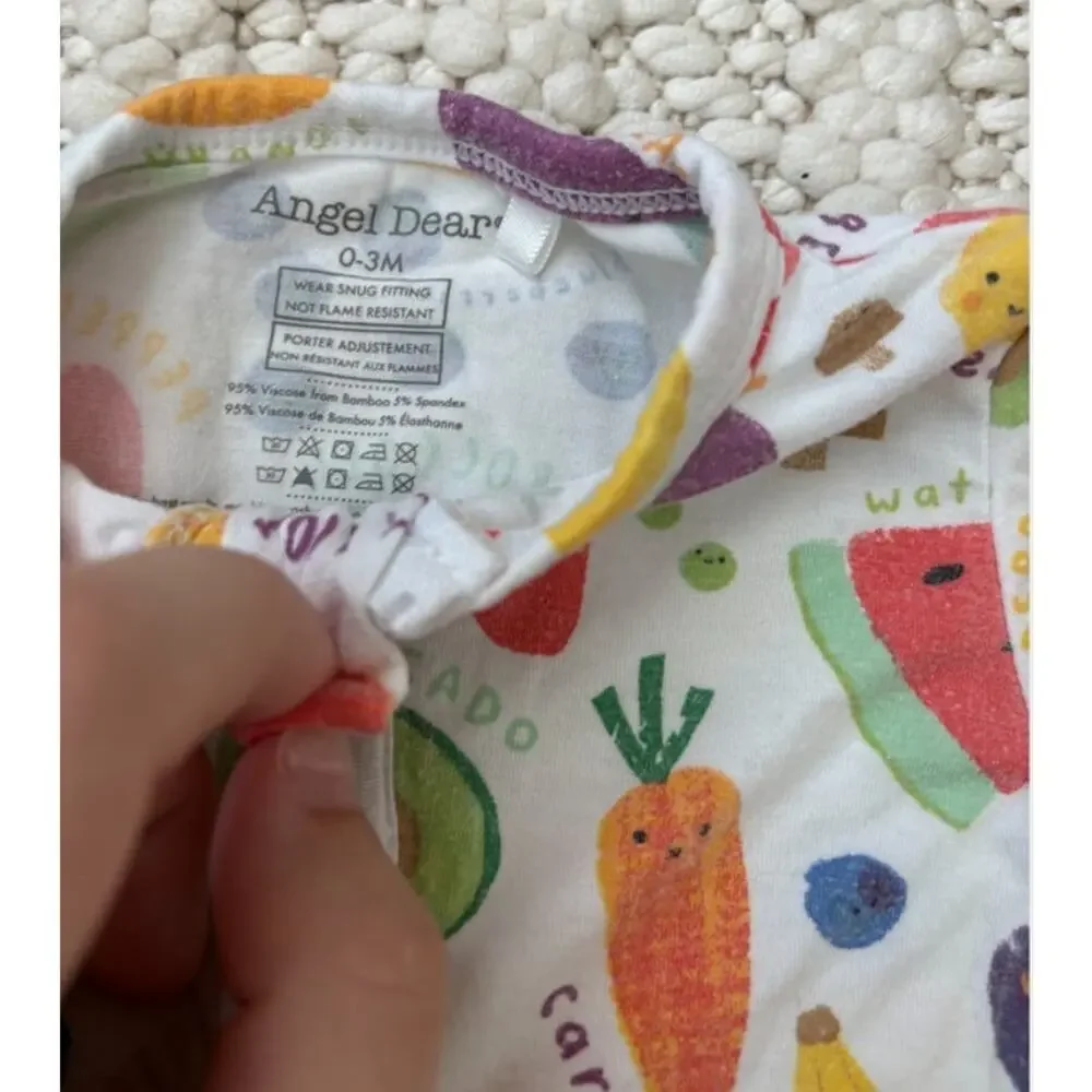 Angel Dear Baby Bamboo Eat The Rainbow Sleeper Size 0-3 Months